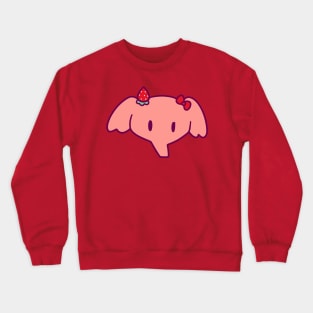 Strawberry Elephant Face Crewneck Sweatshirt